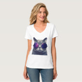 Frauen Bella+Canvas Relaxed Fit V-Ausschnitt T-Shi T-Shirt (Vorderseite Vollansicht)