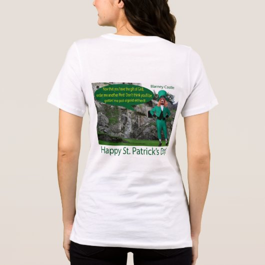 Frauen bella tee. Alles Gute zum St. Patrick's Day Tri-Blend Shirt (Rückseite)