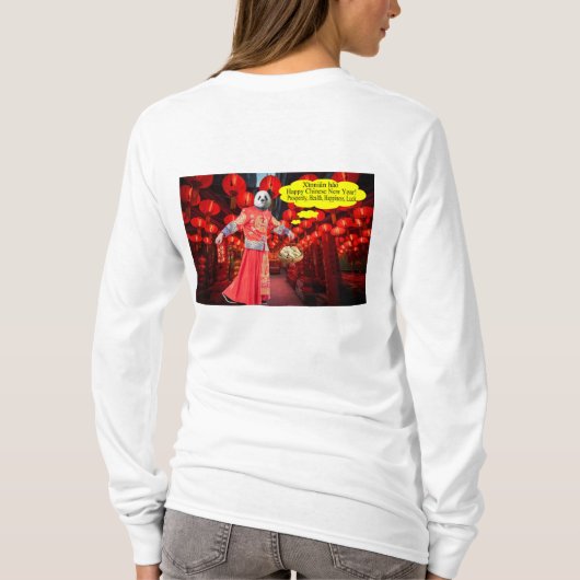 Frauen bella tee. Happy Chinese New Year. Panda/ T-Shirt (Rückseite)