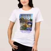 Frauen bella tee. Happy Hanukkah, Löwe Tri-Blend Shirt (Vorderseite)