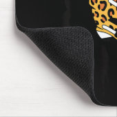Frauen Bend & Snap Leopardendruck Helm Fußb Mousepad (Ecke)