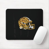 Frauen Bend & Snap Leopardendruck Helm Fußb Mousepad (Mit Mouse)
