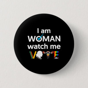 Frauen beobachten, wie ich abstimme 1 button