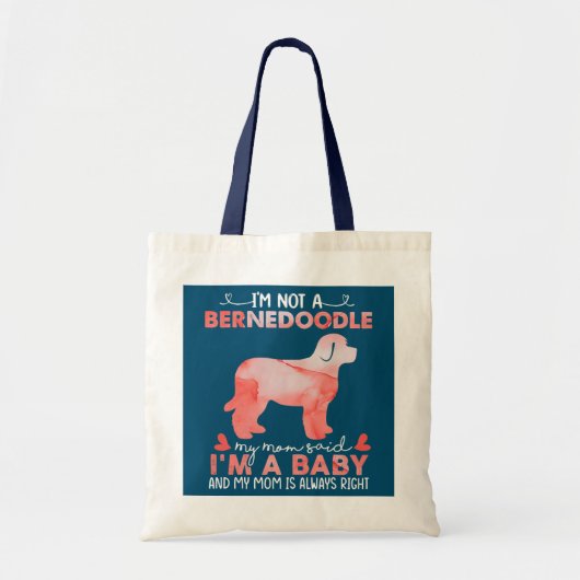 Frauen Bernedoodle Mama Baby Funny Bernedoodle Dog Tragetasche (Vorne)