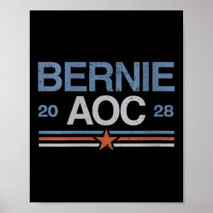 Frauen Bernie Sanders und Aoc V-Nacken Poster