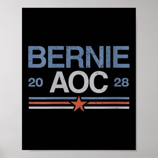 Frauen Bernie Sanders und Aoc V-Nacken Poster (Vorne)