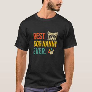 Frauen Best Dog Nanny Ever Christmas Hund Vater Hu T-Shirt