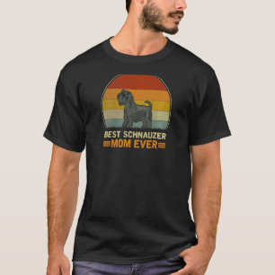 Frauen Best Schnauzer Dog Mama je Retro Schnauzer T-Shirt