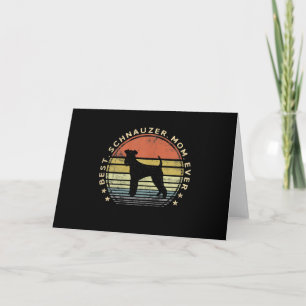 Frauen Best Schnauzer Mama Ever Dog Lover Geschenk Feiertagskarte
