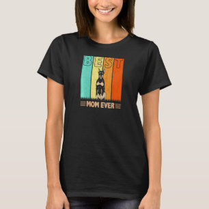 Frauen Beste Dobermann Dog Mama je Retro Graphic T-Shirt