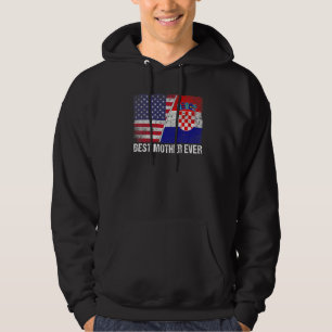 Frauen Beste Mutter je Kroatien Flaggen Patriotisc Hoodie