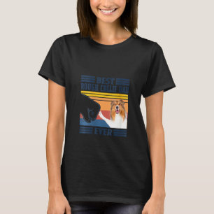 Frauen Bester Rough Collie Vater je Vatertag Chr T-Shirt