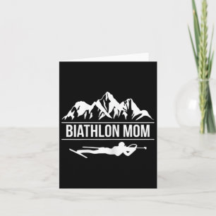 Frauen Biathlon Mama Biathletin Skifahren Schießen Karte