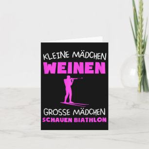 Frauen Biathlon Skibiathlet Wintersportgeschenk Karte