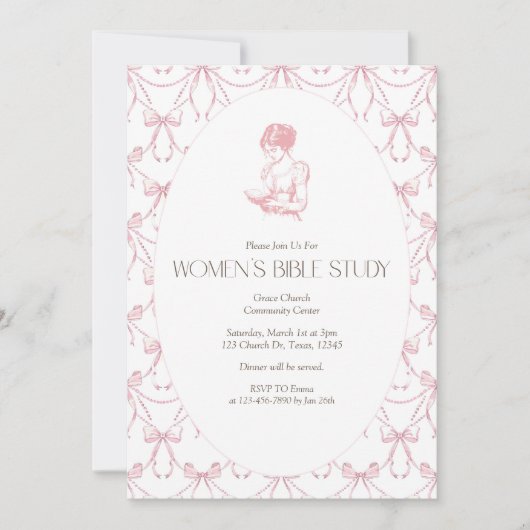 Frauen Bibelstudium Kirchen Gemeinschaft Einladung (Vorderseite)