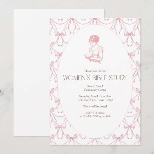 Frauen Bibelstudium Kirchen Gemeinschaft Einladung (Vorne/Hinten)