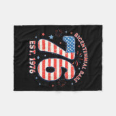 Frauen Bicentennial Babe Est 1976 Flagge 4. Juli Fleecedecke (Vorderseite (Horizontal))