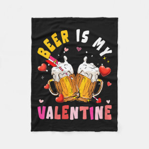 Frauen Bier Ist Mein Valentinstag Herzen Passendes Fleecedecke