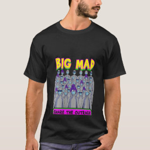 Frauen Big Mad NPC Meme Gray Menschen sehen Maske  T-Shirt