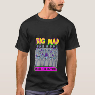 Frauen Big Mad NPC Meme Gray Menschen sehen Maske  T-Shirt