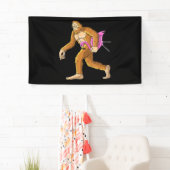 Frauen Bigfoot mit Flamingo Tierkostümgeschenk Banner (Insitu)