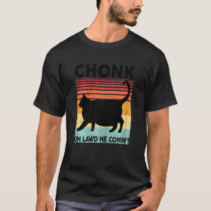 Frauen Black Ca Chonk Cat Meme Kitten Mama Meow T-Shirt