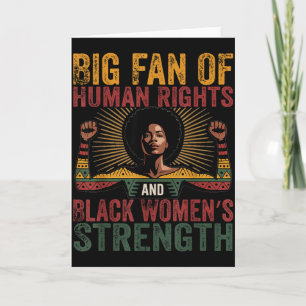 Frauen Black History Month Bewusstsein Großer Fan Karte