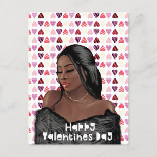 Frauen Black History Valentinstag Postkarte