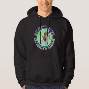 Frauen Bleibe auf der Zuhause Cat Mama und Einhorn Hoodie
