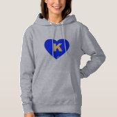 Frauen Blue & Gold K-Heart Hoodie (Vorderseite)