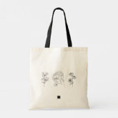 FRAUEN & BLUME (B&W) TOTE BAG TRAGETASCHE (Rückseite)
