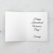 Frauen Blume Natur Weibchen Feiertagskarte (Innenseite)