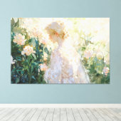 *~* Frauen Blume Shrub TV2 Stretched Canvas Print Leinwanddruck (Insitu (Holzboden))