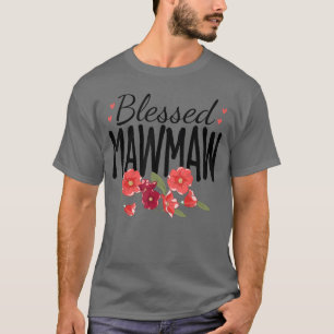 Frauen Blumen Gesegnete Mawmaw für Großeltern Moth T-Shirt