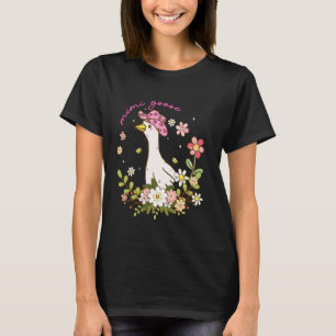 Frauen Blumen Mimi Gans Mama Muttertag Alberne Gum T-Shirt