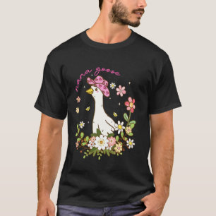 Frauen Blumen-Nana-Gans Mama Muttertag Alberne Gan T-Shirt