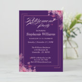 Frauen Blumenmodern Modernes Elegantes Party Einladung (Stehend Vorderseite)