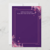 Frauen Blumenmodern Modernes Elegantes Party Einladung (Rückseite)