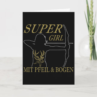 Frauen Bogenschießen Super Mädchen mit Pfeil und B Karte