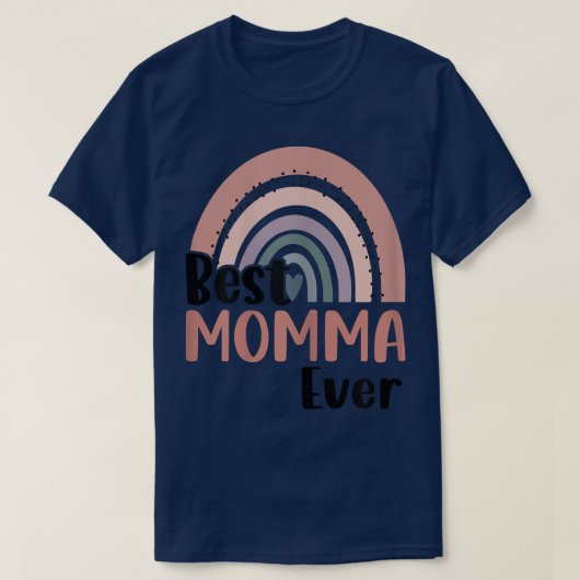 Frauen Boho Rainbow Best Momma Ever Funny Mütter T-Shirt (Design vorne)