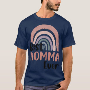 Frauen Boho Rainbow Best Momma Ever Funny Mütter T-Shirt