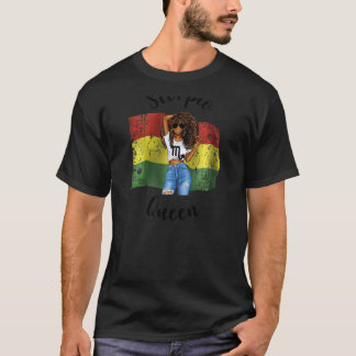 Frauen Bolivia Scorpio Queen Afro Hair African Bol T-Shirt