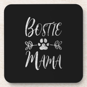 Frauen Bostie Mama Shirt Boston Terrier Lover Getränkeuntersetzer