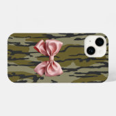 Frauen Bottomland Camouflage Niedlich Pink Ribbon iPhone Hülle (Rückseite (Horizontal))