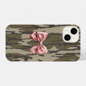 Frauen Bottomland Camouflage Niedlich Pink Ribbon  iPhone Hülle (Rückseite (Horizontal))