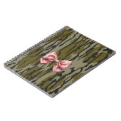 Frauen Bottomland Camouflage Niedlich Pink Ribbon  Notizblock (Linke Seite)
