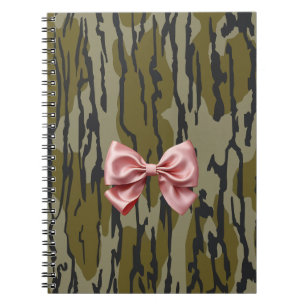Frauen Bottomland Camouflage Niedlich Pink Ribbon Notizblock