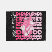 Frauen Bow Groovy Senior Year 2025 Abschluss Cl Fleecedecke (Vorderseite (Horizontal))