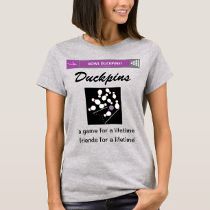 Frauen Bowl Duckpins mit Duckpin-Häusern T-Shirt