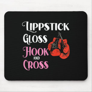 Frauen Boxen Mma Kickboxen Lippenstift Gloss Hock Mousepad